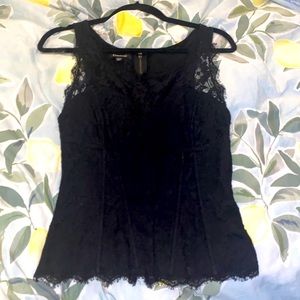 Bebe used lace corset zip up top